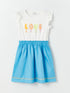 LC Waikiki Crew Neck Embroidered Girl Dress